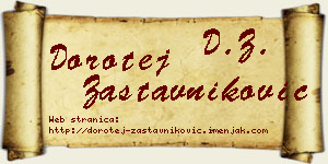 Dorotej Zastavniković vizit kartica